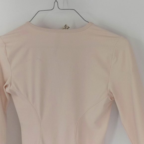 Intimately Free People Body Suit Size XS Cream Beige V-Neck Long Sleeve - Picture 3 of 5